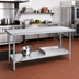 Thumbnail image #2 for Duke Stainless Steel Work Table with Galvanized Undershelf, 84 x 24 x 36 Inches, No Backsplash
