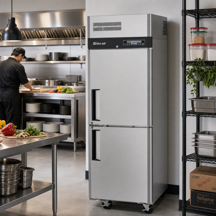 Product image #2 for Turbo Air M3 One-Section Dual-Temperature Reach-In Refrigerator/Freezer with Solid Doors, Top-Mount