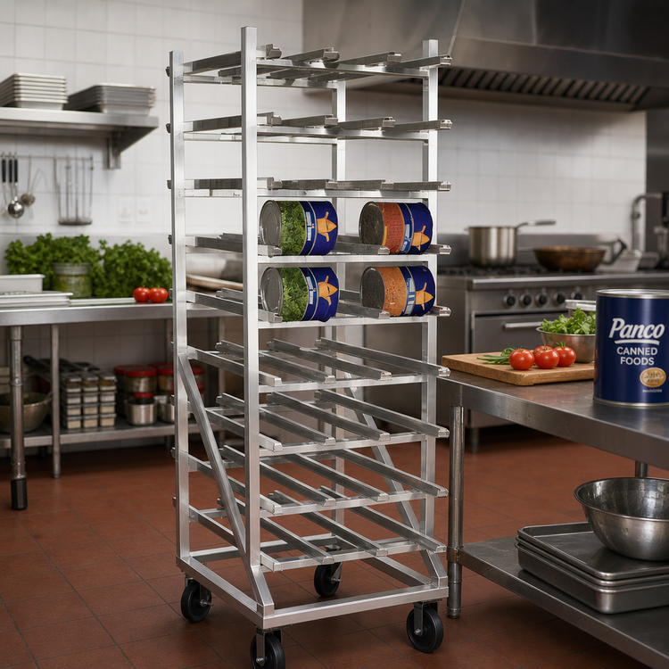 Product image #2 for Panco Full Size Stationary Gravity-Fed Can Rack, 162 #10 or 216 #5 Capacity