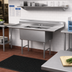 Thumbnail image #2 for Advance Tabco Special Value Series 2-Compartment Fabricated Sink with Left & Right Drainboards, 24 x 24 x 14 in Bowls, 84 in Overall Length