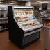 Thumbnail image #2 for Howard-McCray 35E Series Curved Glass Remote Open Merchandiser, 39-Inch Wide, Black, LED