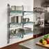 Thumbnail image #2 for Quantum Wall-Mounted Cantilever Starter Shelving Unit with 3 Wire Shelves and 54-Inch Posts