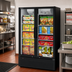 Thumbnail image #3 for Turbo Air Super Deluxe 2-Section Glass Door Freezer Merchandiser, 42.1 Cu. Ft., Bottom-Mounted Self-Contained Refrigeration