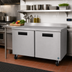 Thumbnail image #2 for Hoshizaki Steelheart WR60B 60-Inch Two-Section Worktop Refrigerator with Two Solid Hinged Doors