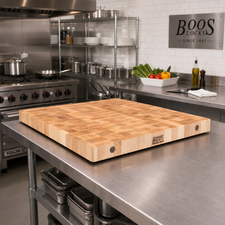 Product image #2 for Boos Block End-Grain Maple Island Countertop, 36" x 32" x 2-1/4", Cream Finish with Beeswax