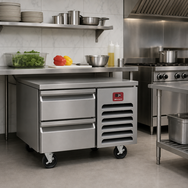 Product image #2 for Southbend Platinum 32-Inch Low-Height Remote Refrigerated Drawer Base with 2 Self-Closing Drawers