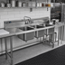 Thumbnail image #2 for Eagle Group Three-Compartment Weld-In Sink with 22 x 22 x 13.5 Inch Deep Bowls
