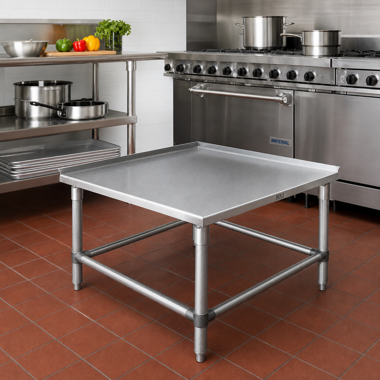 Product image #2 for John Boos 30 Inch W x 30 Inch D x 24 Inch H Stainless Steel Equipment Stand, 16-Gauge Top