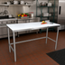 Thumbnail image #2 for John Boos 120-Inch x 24-Inch Trimming Table with 3/4-Inch Reversible Poly Flat Top