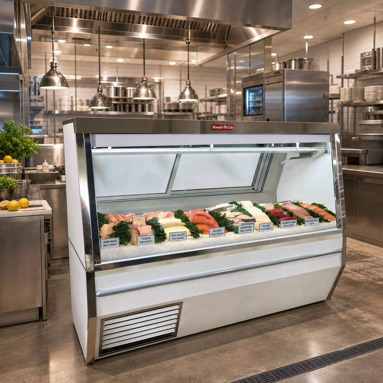 Product image #2 for Howard-McCray 34N Series 48-Inch Self-Contained Fish/Poultry Service Case with Straight Glass Front