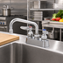 Thumbnail image #2 for T&S Brass B-1101 Deck-Mount Workboard Faucet with 8-Inch Swivel Nozzle and Quarter-Turn Eterna Cartridges