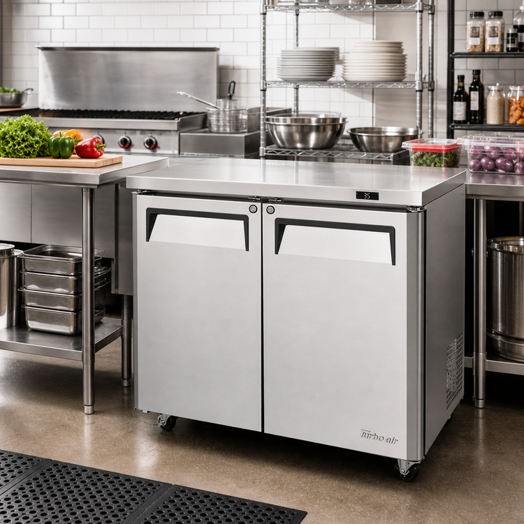 Product image #2 for Turbo Air M3 Series 36-Inch Two-Section Undercounter Low Boy Refrigerator, 8.36 Cu. Ft.