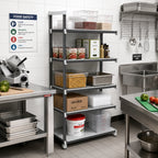 Thumbnail image #2 for Cambro Camshelving® Elements EXA182484VS4480 24-Inch Wide x 18-Inch Deep x 84-Inch High 4-Shelf Polymer Add-On Unit, 3 Vented/1 Solid, Speckled Gray