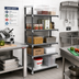 Thumbnail image #2 for Cambro Camshelving Elements XTRA Stationary Add-On Polymer Shelving Unit, 24-Inch Wide x 18-Inch Deep x 84-Inch High, 4-Shelf Louvered & Solid, Speckled Gray