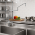 Thumbnail image #2 for T&S Brass Double Pantry Deck-Mount Faucet with 24-Inch Double Joint Swing Nozzle