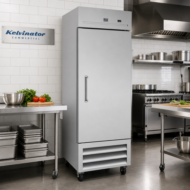 Product image #2 for Kelvinator Commercial 27-Inch One-Section Reach-In Refrigerator with Bottom-Mount Refrigeration and Solid Door