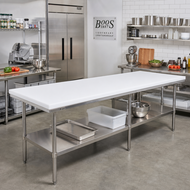 Product image #2 for John Boos 120" x 30" Reversible Poly Replacement Work Table Top