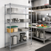 Thumbnail image #3 for EAGLEbrite Double-Mat Wire Shelving Starter Unit, 4-Tier, 48