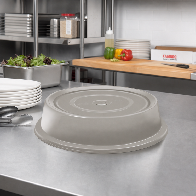 Product image #3 for Cambro Versa Camcover 10-Inch Round Fiberglass Plate Cover, Granite Gray, No Vent Hole