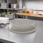 Thumbnail image #3 for Cambro 100VSNH191 Round Fiberglass Plate Cover, 10-Inch, Granite Gray, No Ventilation Hole Case of 12