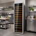 Thumbnail image #2 for Omcan USA Vinovero 192-Bottle Single-Zone Wine Cooler with Locking Stainless Steel Framed Glass Door