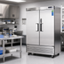 Thumbnail image #2 for Everest Refrigeration EBF2-LAB Two-Section Laboratory Freezer, 33 Cu. Ft., Self-Contained Bottom-Mount, Stainless Steel