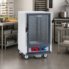 Thumbnail image #2 for Metro C5 C515-CFC-U Mobile Half-Height Non-Insulated Heated Holding & Proofing Cabinet, Clear Polycarbonate Door, 8 Sheet Pan Capacity