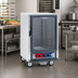 Thumbnail image #2 for Metro C5 1 Series Mobile Half-Height Non-Insulated Heated Holding and Proofing Cabinet with Clear Polycarbonate Door and Universal Wire Slides