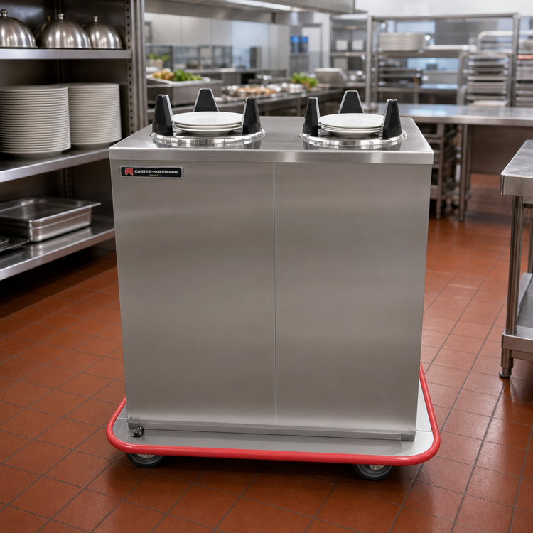 Product image #2 for Carter-Hoffmann Enclosed 2-Silo Unheated Plate Dispenser for 10-Inch Round Plates