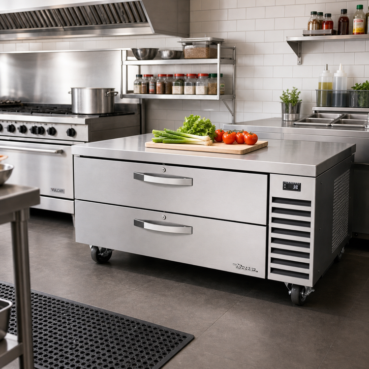 Product image #2 for True 51-7/8-Inch Wide Refrigerated Chef Base with 2 Locking Drawers, R290, Spec Package 3