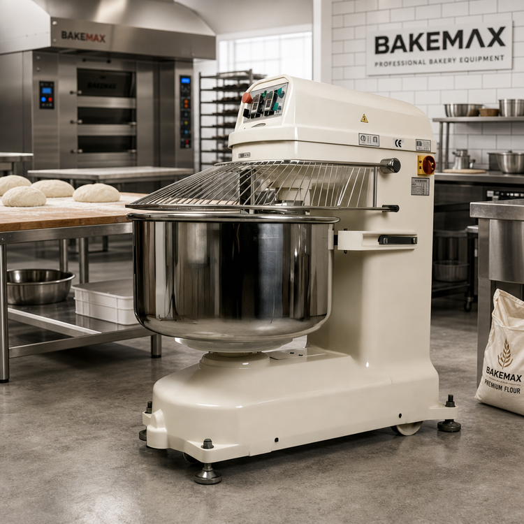 Product image #2 for BakeMax BMSM040 73 Qt Floor Spiral Dough Mixer, 40 kg Capacity, 220V 3-Phase