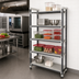 Thumbnail image #2 for Cambro Camshelving Elements XTRA High Density Top Rail Stationary Starter Unit, 18 x 48 x 81 Inches, 5-Tier Track Shelving