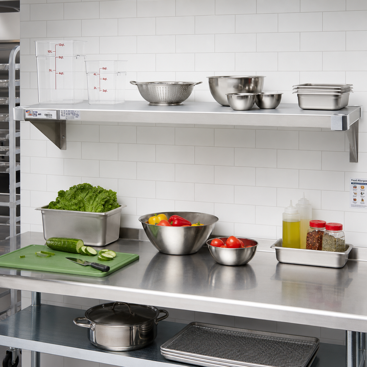 Product image #3 for New Age Adjust-A-Shelf Solid Brute Series Aluminum Shelf, 48-Inch W x 20-Inch D
