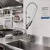 Thumbnail image #3 for EverSteel 8-Inch Center Wall-Mount Pre-Rinse Mixing Faucet with 12-Inch Swing Nozzle and 1.07 GPM Spray Valve