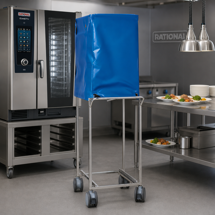 Product image #2 for RATIONAL Banquet Finishing System for SCC 102/CMP 102 with 52-Plate Mobile Rack, Thermocover, and Transport Trolley
