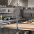 Thumbnail image #2 for John Boos 48-Inch Table-Mount Stainless Steel Utensil Rack with 5 Rod Hangers