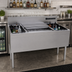 Thumbnail image #2 for Glastender 48-Inch Underbar Combo Ice Bin/Cocktail Unit with 10-Circuit Cold Plate and Dual Bottle Wells