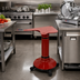 Thumbnail image #2 for Omcan USA Pedestal Stand for Volano S37 Slicer with Cast Iron Base and Casters