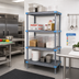Thumbnail image #2 for Millenia 4-Shelf Gray Polymer Shelving Starter Unit with Dunnage Stand, 72W x 18D x 74H