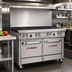 Thumbnail image #2 for Southbend Ultimate 48-Inch Gas Restaurant Range with 7 Open Burners, Standard Oven, Cabinet Base, and Hi-Shelf