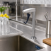 Thumbnail image #2 for T&S Brass Pedestal-Type Deck-Mount Glass Filler Faucet with Push-Back Valve and 1/2-Inch Sweat Tailpiece