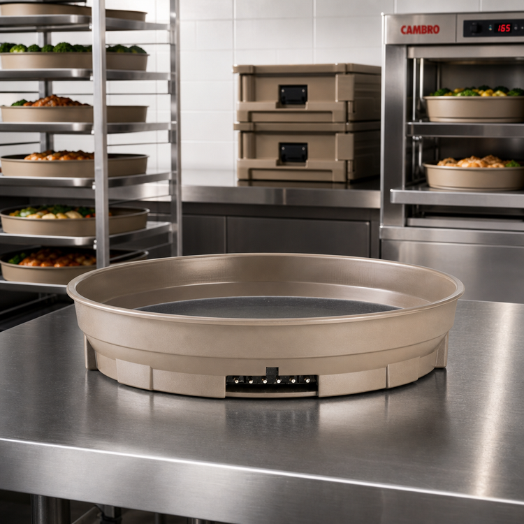 Product image #3 for Cambro Camduction® Meal Delivery Base for 9-Inch Plates, Wheat