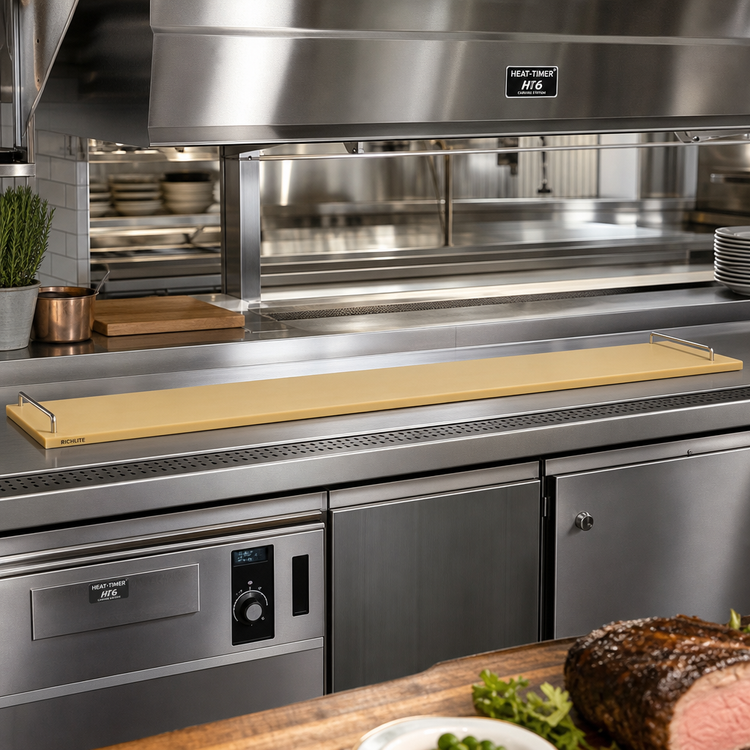 Product image #2 for Richlite Heat-Resistant Cutting Board with Stainless Steel Brackets for HT6 Carving Station, 94-1/2 Inch x 8 Inch x 1/2 Inch