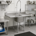 Thumbnail image #2 for Eagle Group 414 Series 1-Compartment Commercial Sink with Left and Right Drainboards, 72-1/2 Inch Wide