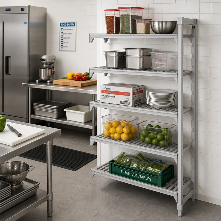 Product image #3 for Camshelving Premium 5-Tier Vented Add-On Polymer Shelving Unit, 24-Inch Wide x 18-Inch Deep x 84-Inch High, Speckled Gray