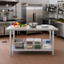 Thumbnail image #2 for Turbo Air 72 Inch x 24 Inch Stainless Steel Commercial Work Table with Undershelf