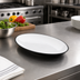 Thumbnail image #3 for American Metalcraft Black/White Oval Melamine Platter, 14 x 9 Inches