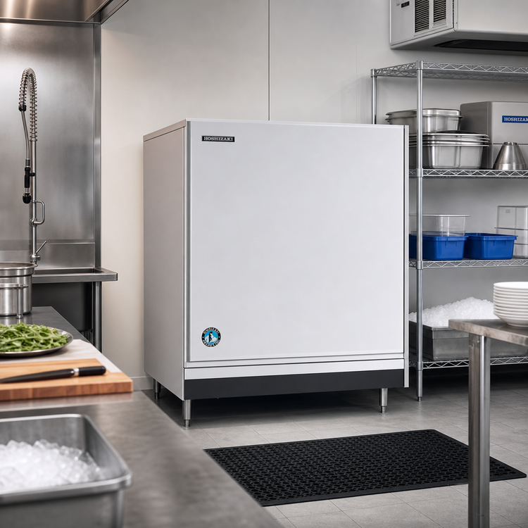 Product image #2 for Hoshizaki KM-1100MWJ Water-Cooled Crescent Cube Ice Maker with Self-Contained Condenser, 1,073 lb/Day
