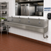 Thumbnail image #2 for Advance Tabco 96-Inch Wall Mounted 4-Station Stainless Steel Hand Wash Sink with 4 Electronic Faucets