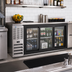 Thumbnail image #2 for Beverage-Air 72-Inch 3-Section Back Bar Refrigerator with Sliding Glass Doors and Right-Mounted Self-Contained Refrigeration